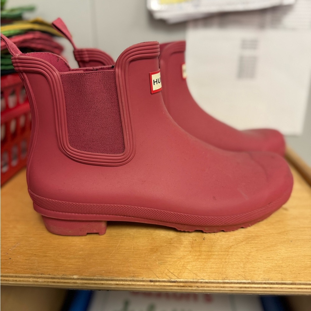 Hunter Pink Short Rain Boots